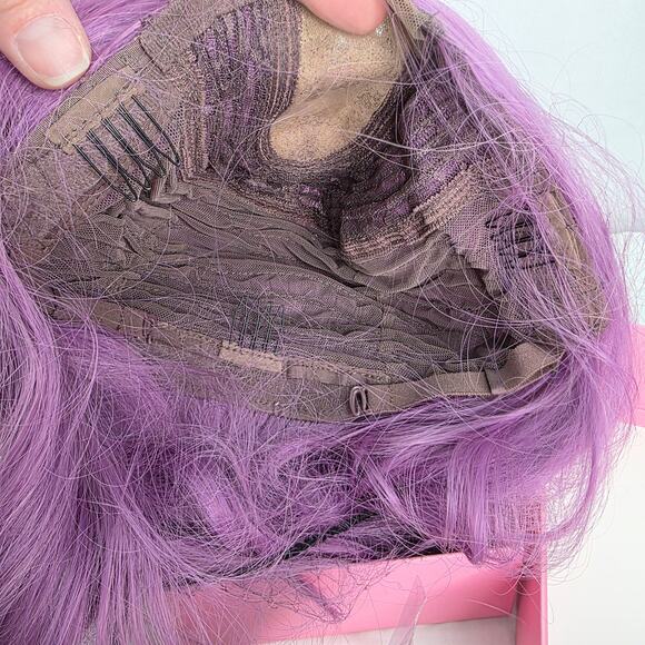 Long Purple Wavy Wig for Women 26 " Middle Part Synthetic Heat Resistant Fiber - Picture 6 of 11